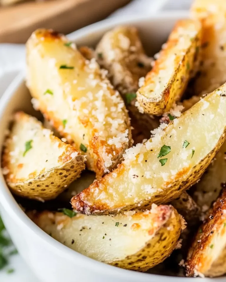 Air Fryer Garlic Parmesan Potato Wedges