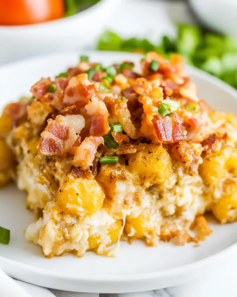 Bacon Ranch Tater Tot Casserole