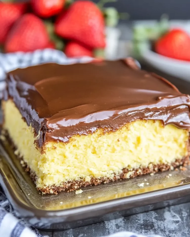 Boston Cream Poke Cake