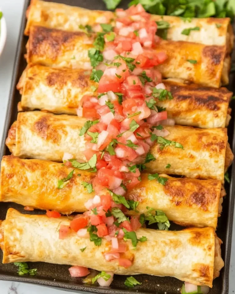 Cheesy Baked Beef Taquitos