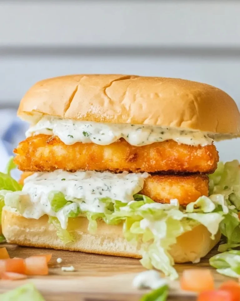 Fish Fillet Sandwich with Homemade Tartar Sauce