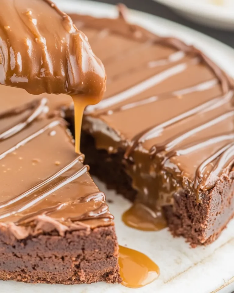 Flourless Chocolate Cake with Homemade Caramel Sauce