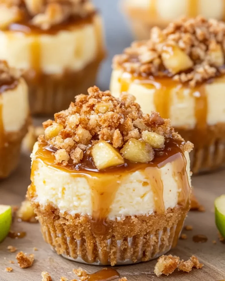 Mini Caramel Apple Cheesecakes