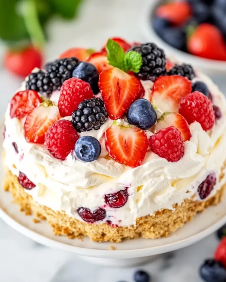 No Bake Berry Icebox Cake