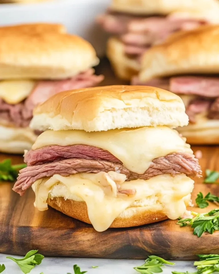 Roast Beef Horseradish Cheddar Sliders