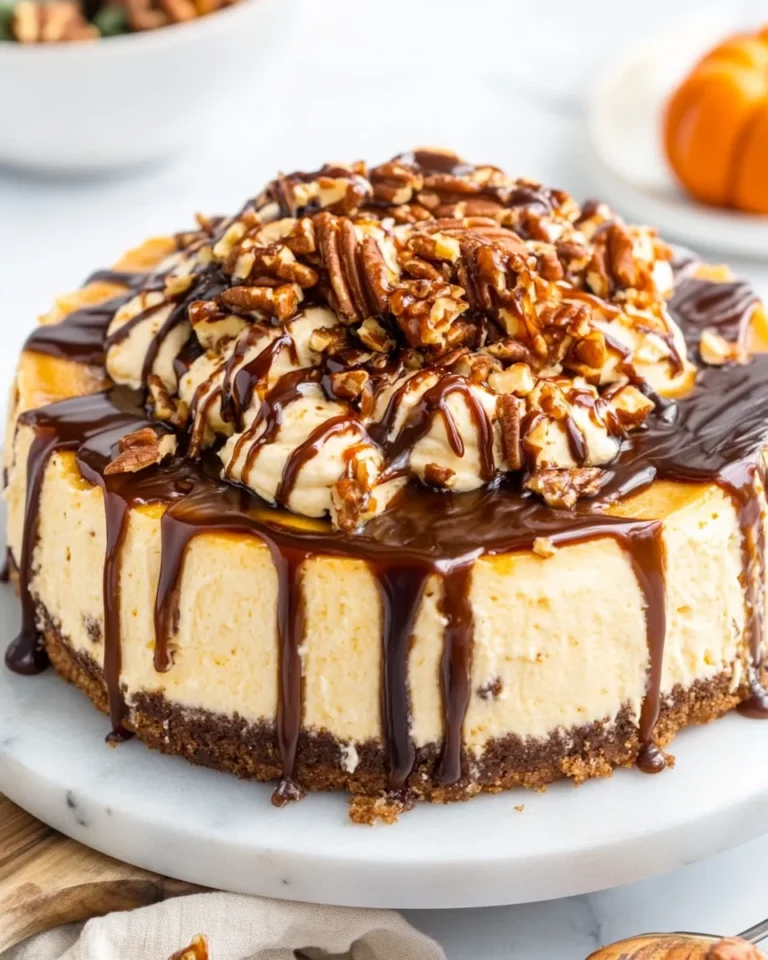 Turtle Pumpkin Cheesecake