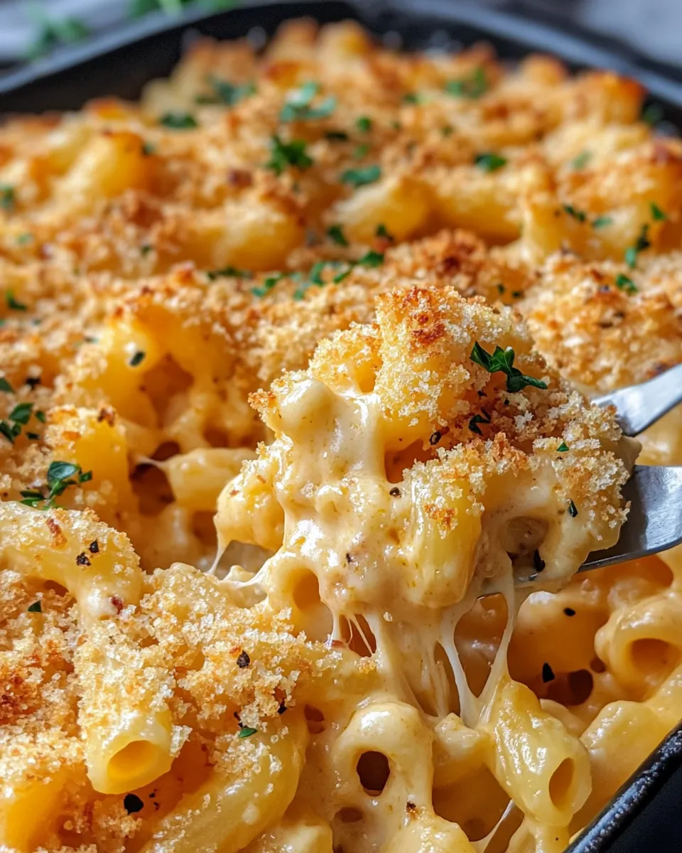 Delicious Baked Mac and Cheese shot