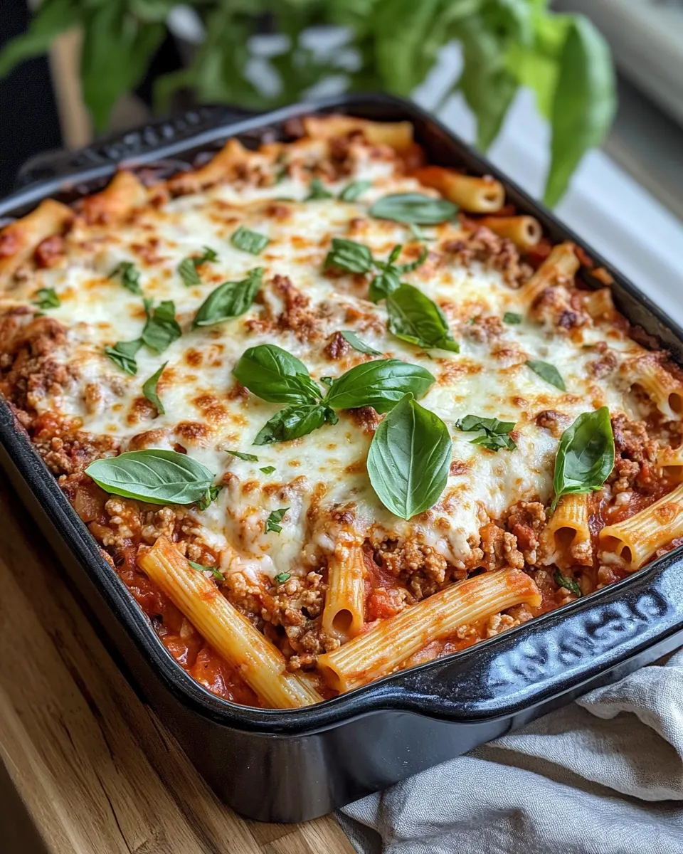 Delicious Baked Ziti with Ricotta plate image