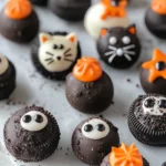 Homemade Black Cat Oreo Truffles recipe photo