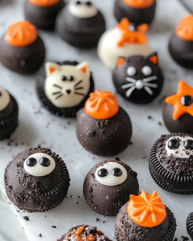 Homemade Black Cat Oreo Truffles recipe photo