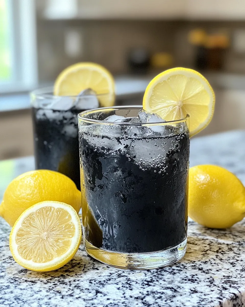 Easy Black Magic Charcoal Lemonade recipe image