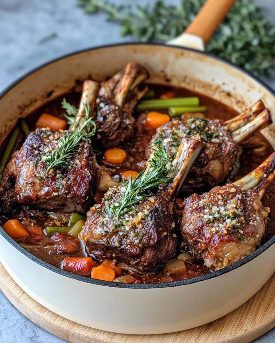 Classic Braised Lamb Shanks dish photo