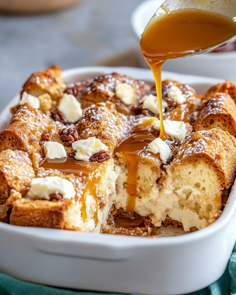 Delicious Bread Pudding with Caramel Sauce image