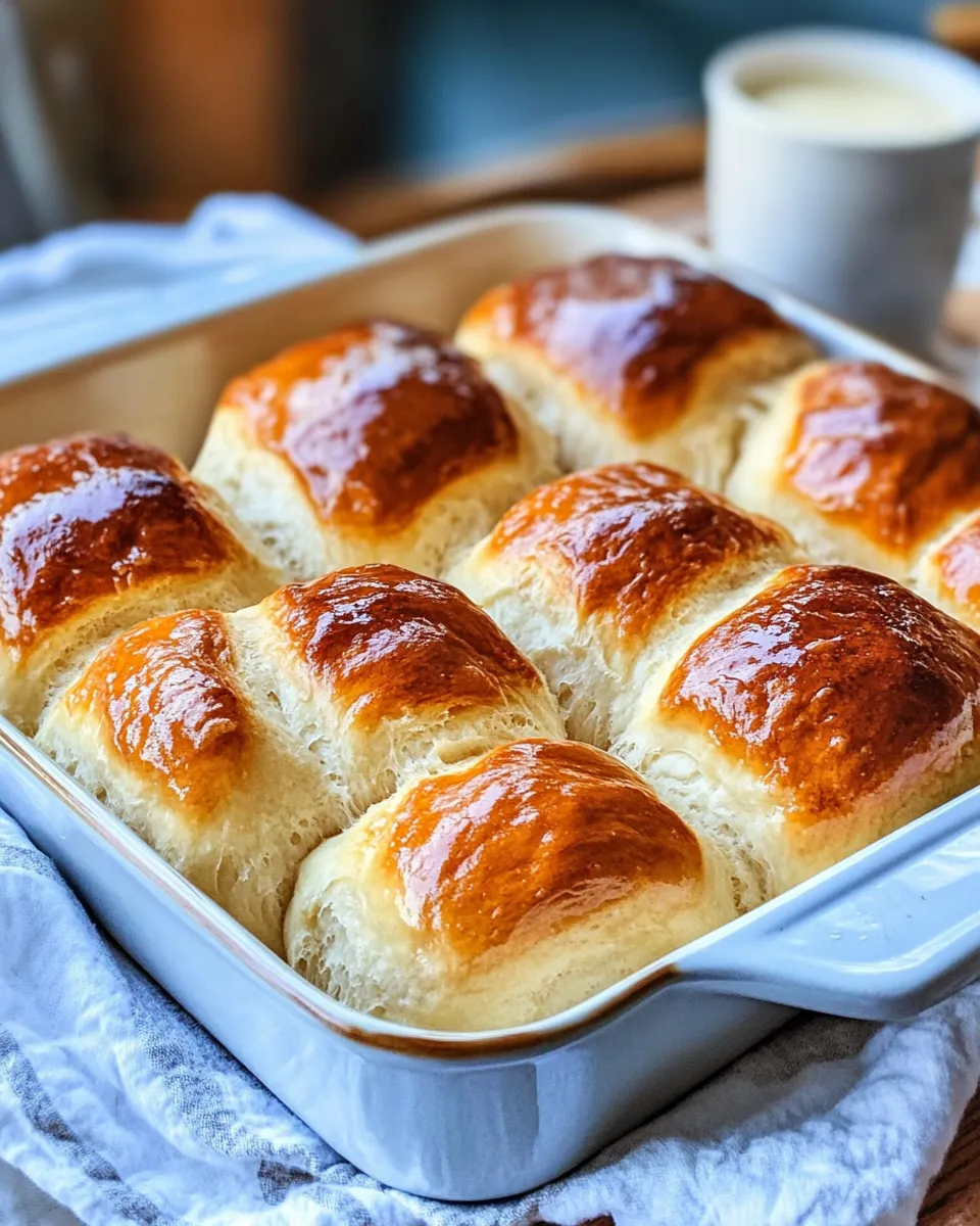 Delicious Buttery Dinner Rolls food shot