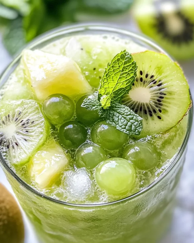 Homemade Cauldron Bubble Green Party Punch photo