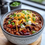 Homemade Cauldron Chili with Cheddar Web recipe photo