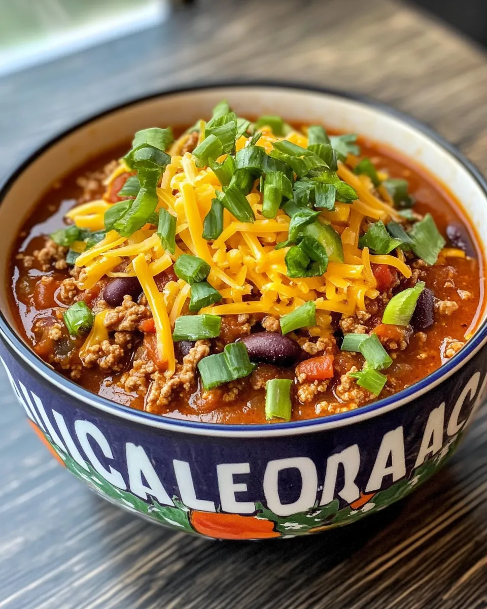 Classic Cauldron Chili with Cheddar Web dish photo