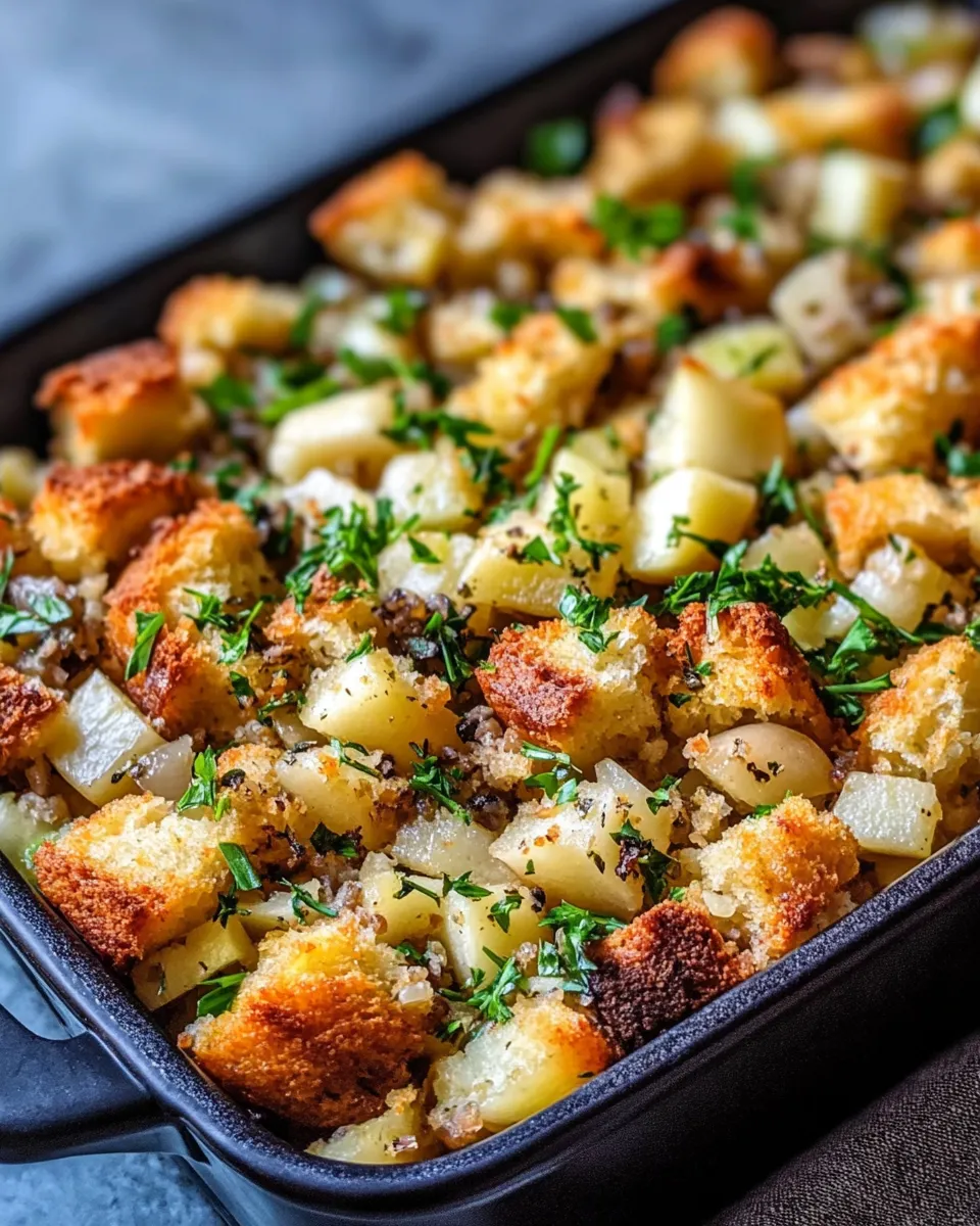 Homemade Cornbread Apple Stuffing recipe photo