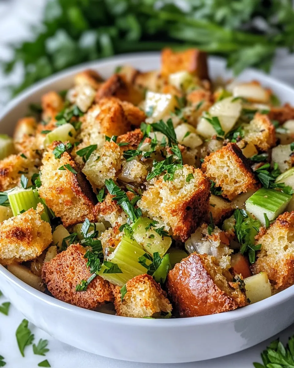 Delicious Cornbread Apple Stuffing plate image