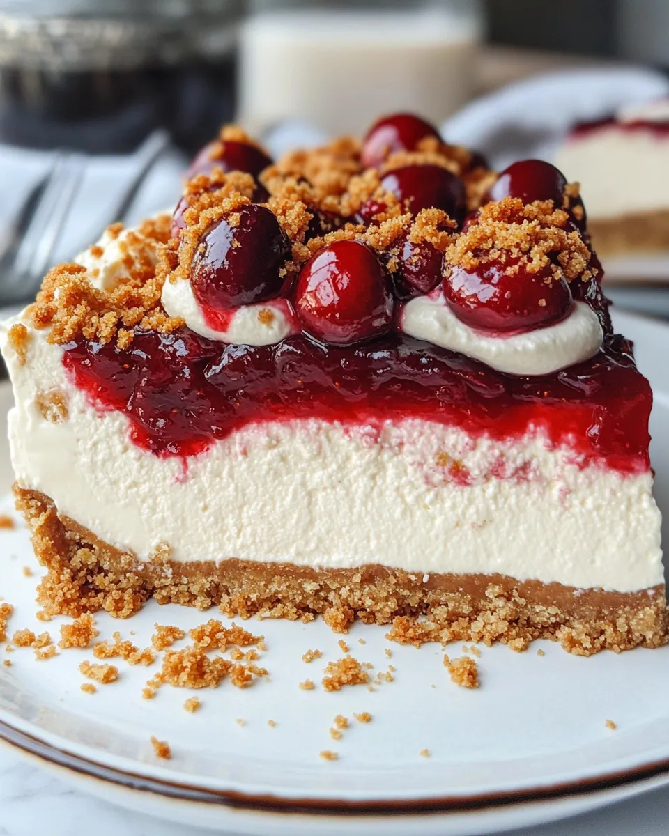 Easy Cranberry Swirl Cheesecake recipe photo