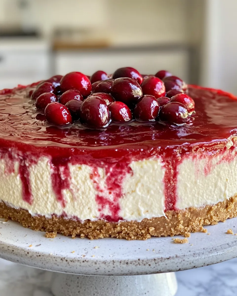 Delicious Cranberry Swirl Cheesecake dish photo