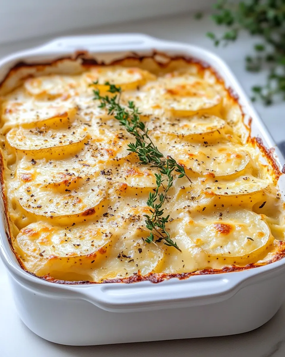 Classic Creamy Potato Au Gratin recipe image