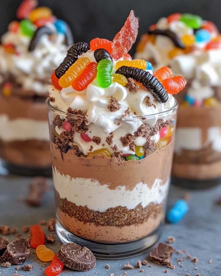 Homemade Creepy-Crawly Dirt Pudding Cups photo