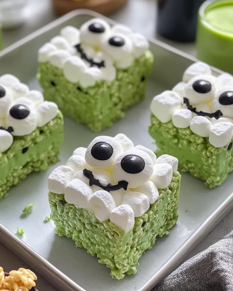 Homemade Frankenstein Rice Krispie Treats photo
