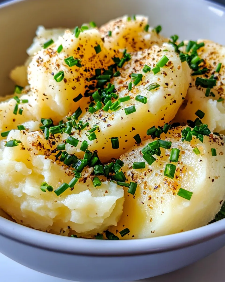Easy Garlic Mashed Potatoes food shot