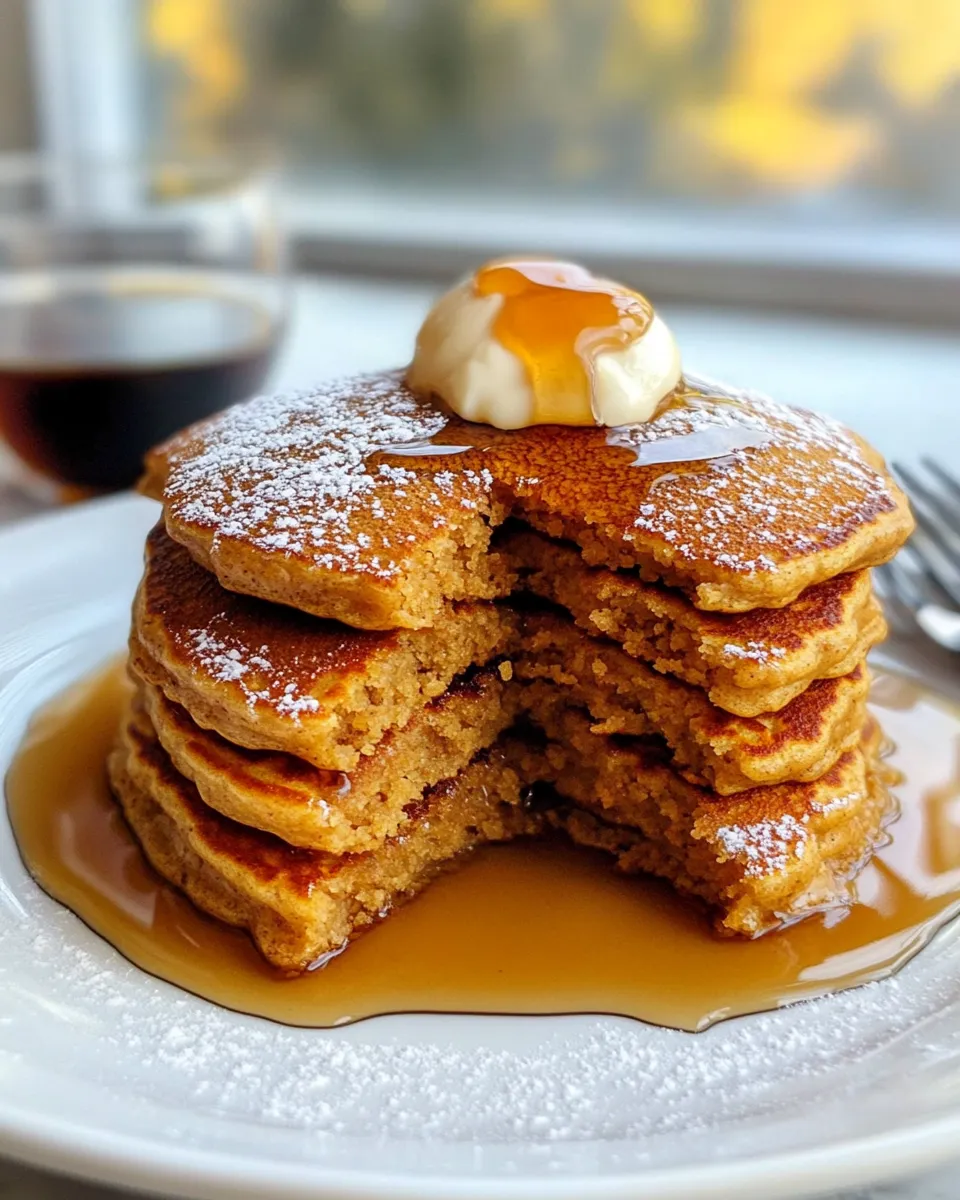 Easy Gingerbread Pancakes food shot