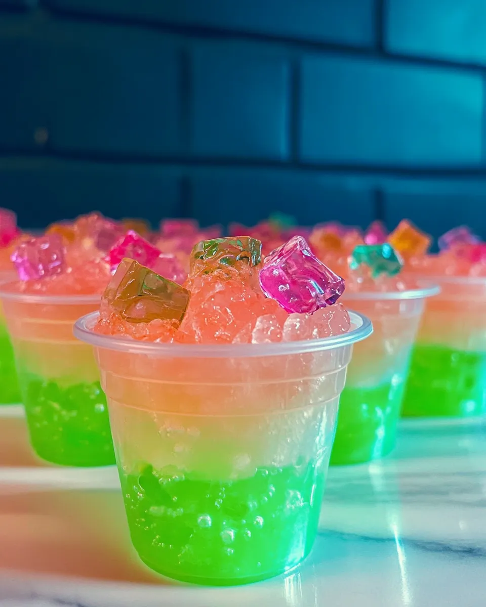 Homemade Glow-in-the-Dark Jello Cups photo