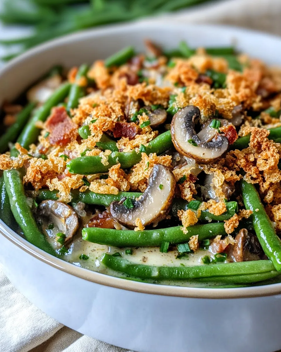Delicious Green Bean Casserole from Scratch plate image