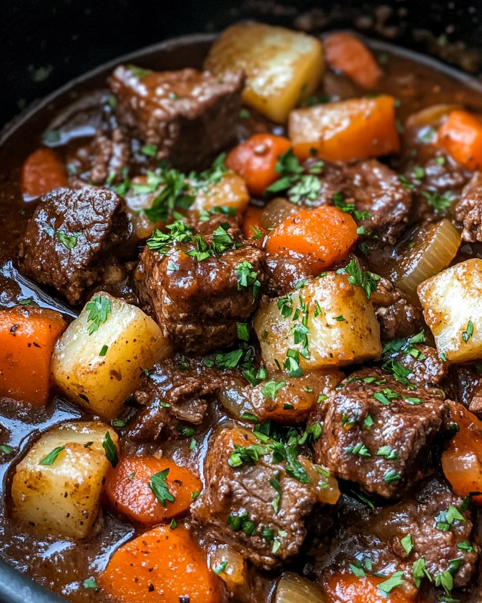 Easy Hearty Beef Stew food shot