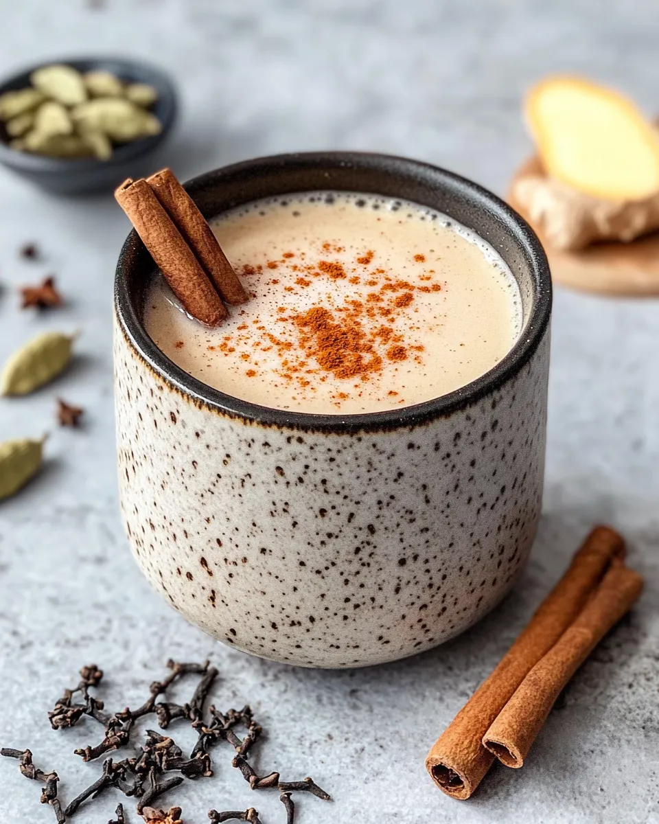 Quick Homemade Chai Latte shot