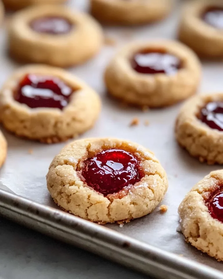 Homemade Jam Thumbprint Cookies photo