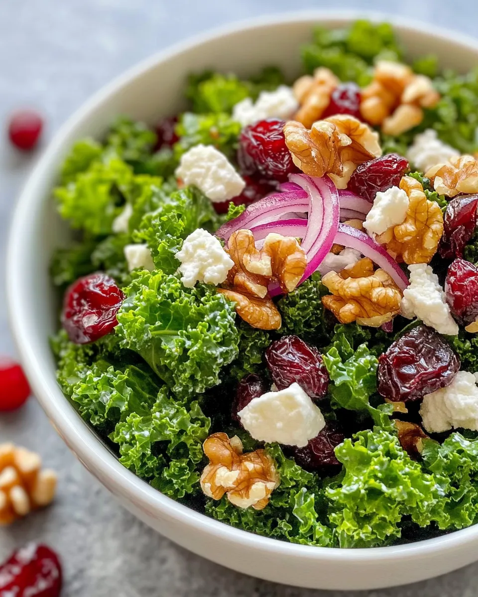 Classic Kale Cranberry Salad dish photo