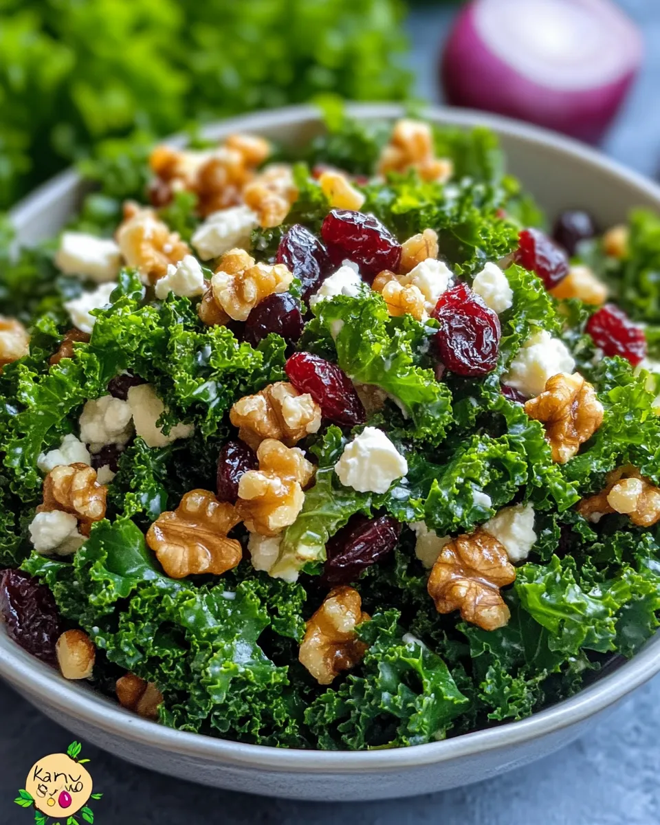 Delicious Kale Cranberry Salad image