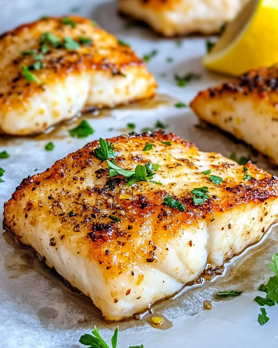 Delicious Lemon Baked Cod plate image