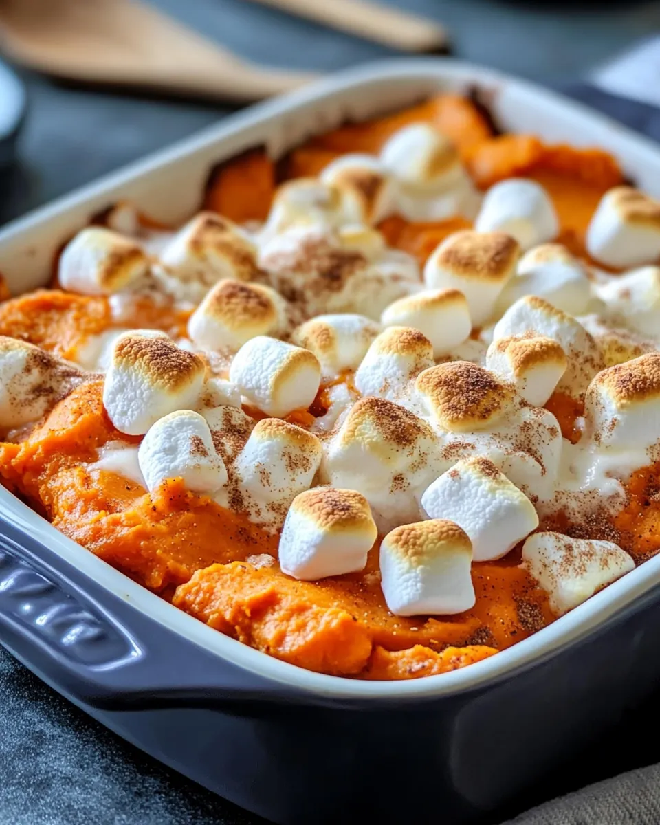 Easy Marshmallow Sweet Potatoes recipe photo