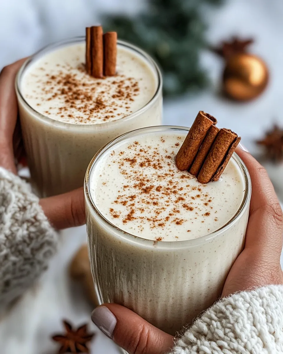 Easy Nonalcoholic Eggnog food shot
