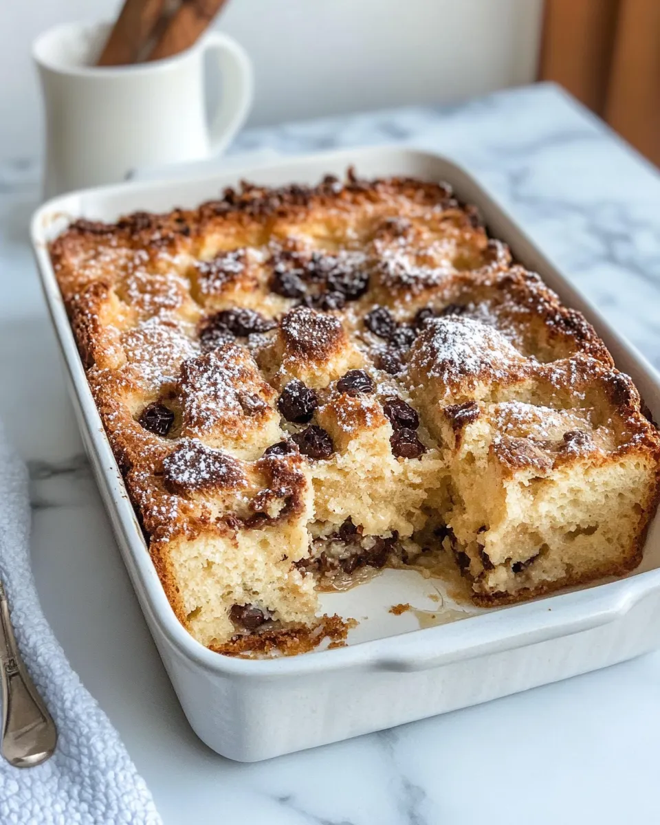 Easy Panettone Bread Pudding food shot