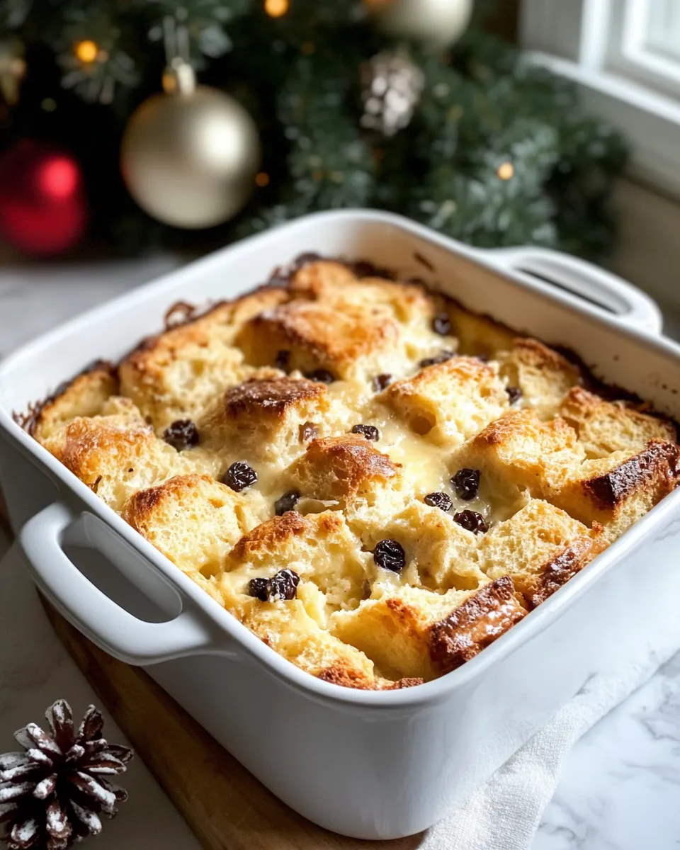 Delicious Panettone Bread Pudding plate image