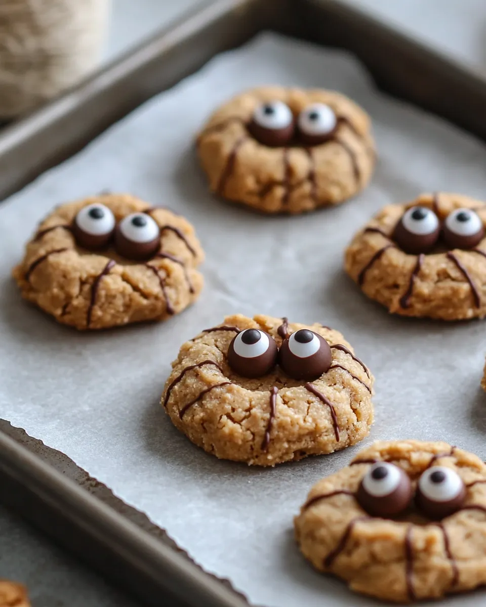 Easy Peanut Butter Spider Thumbprint Cookies dish photo