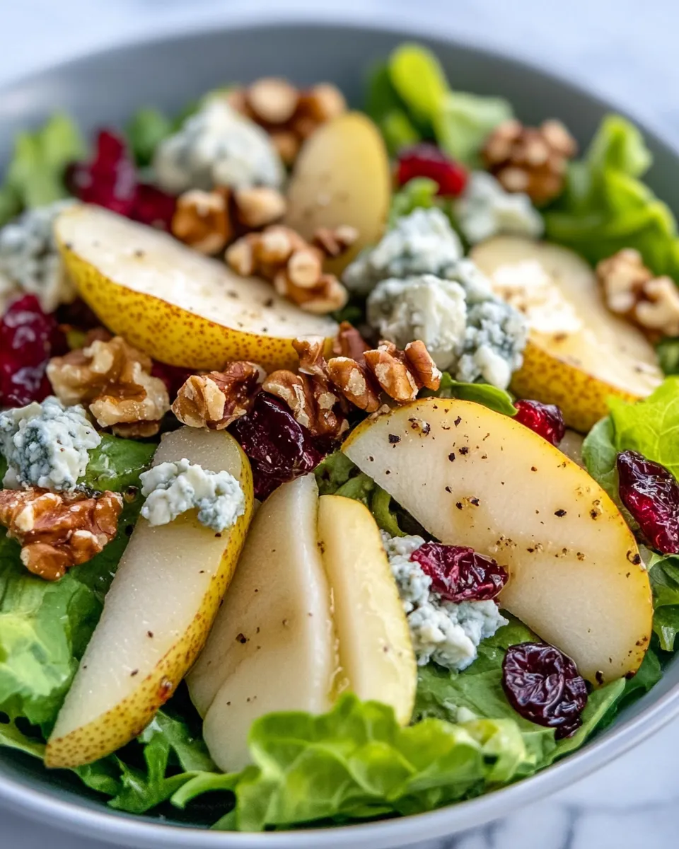 Easy Pear Gorgonzola Salad dish photo