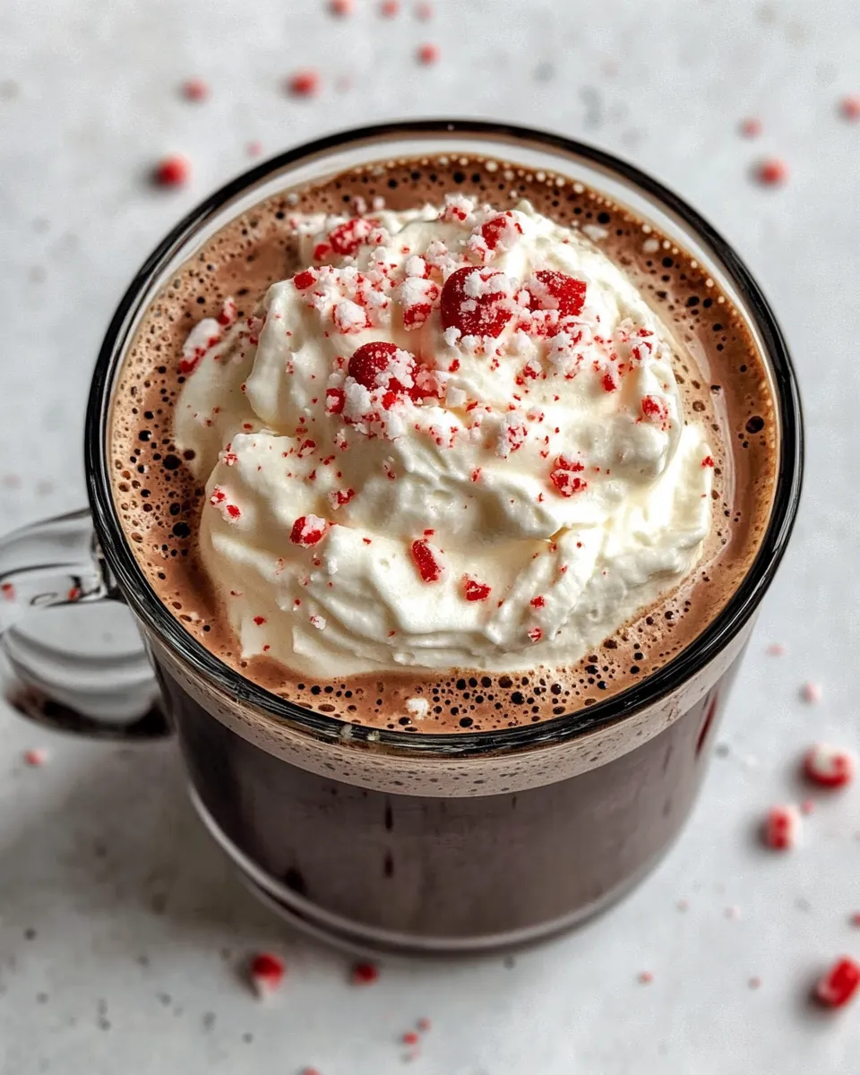Easy Peppermint Hot Chocolate food shot