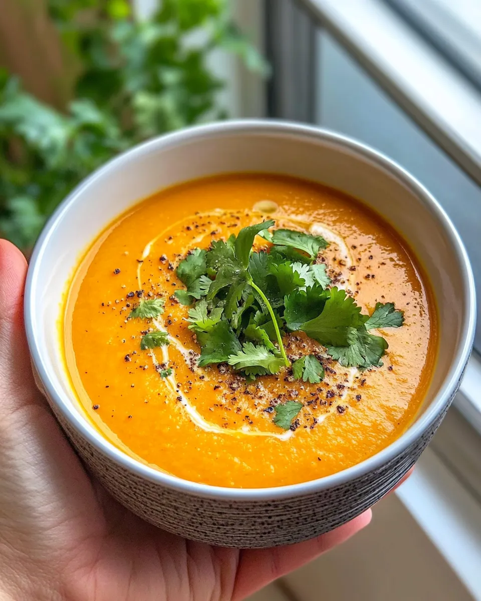 Healthy Pumpkin Coconut Soup recipe image