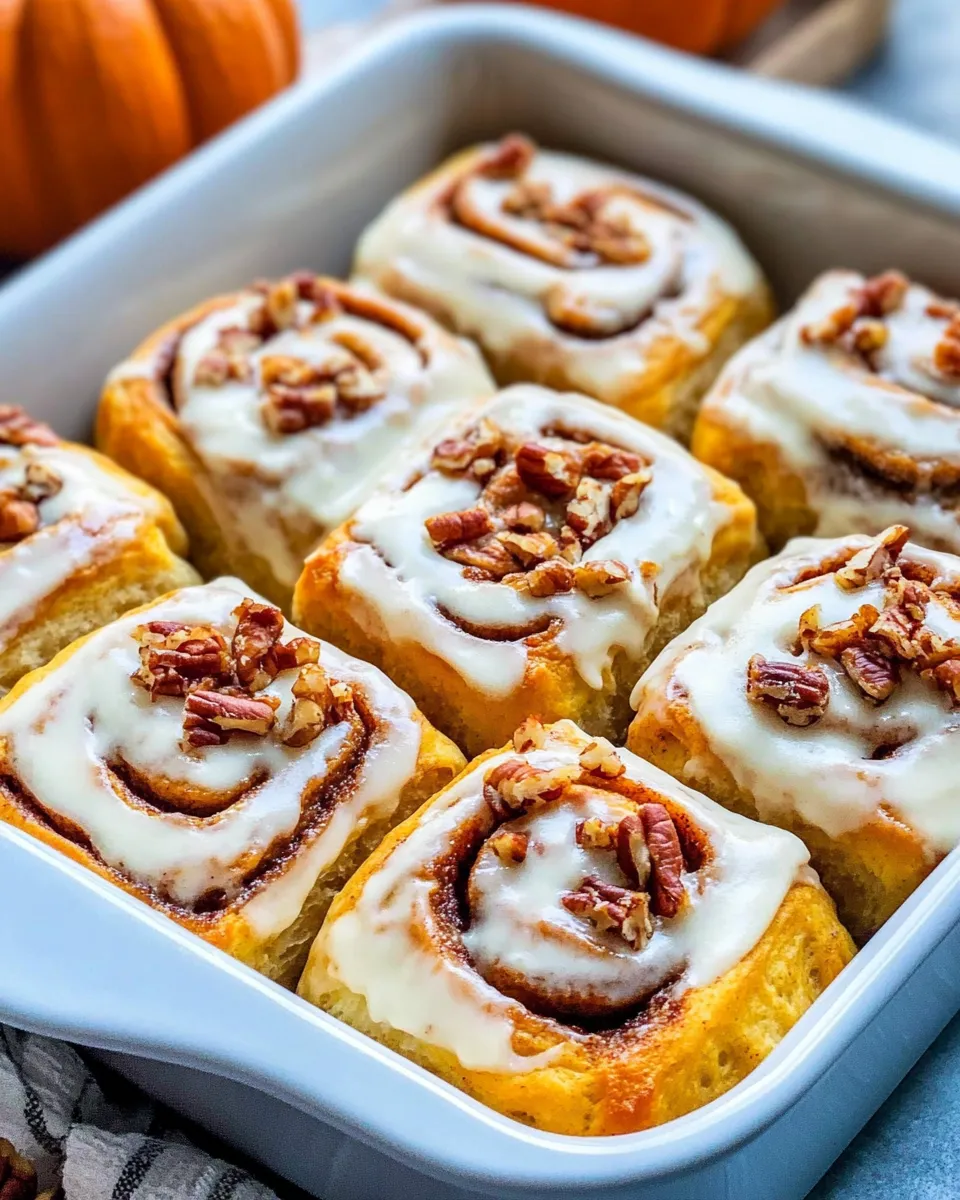 Easy Pumpkin Patch Pull-Apart Cinnamon Rolls food shot
