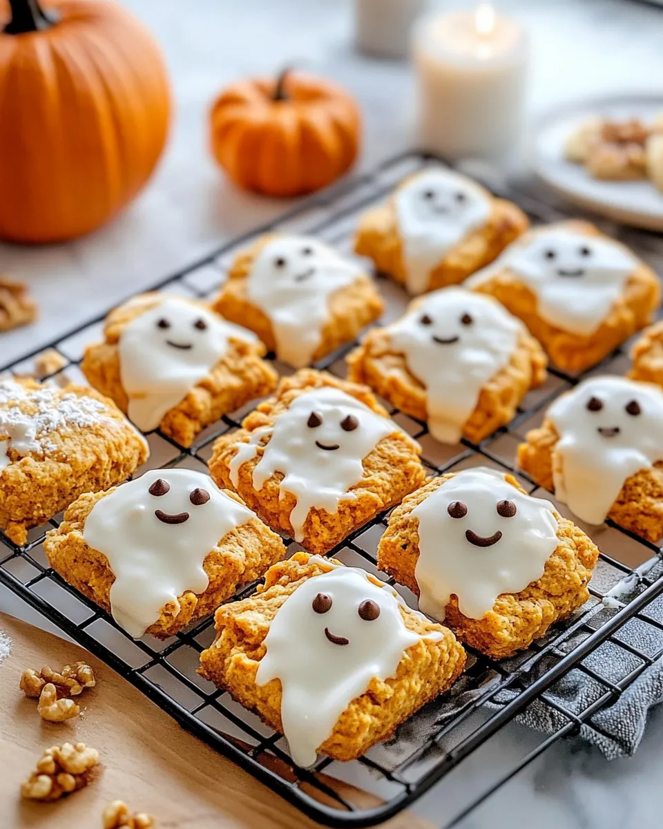 Homemade Pumpkin Spice Ghost Scones photo