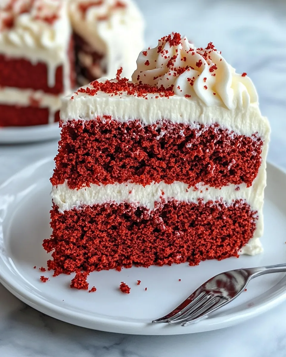 Easy Red Velvet Cake food shot