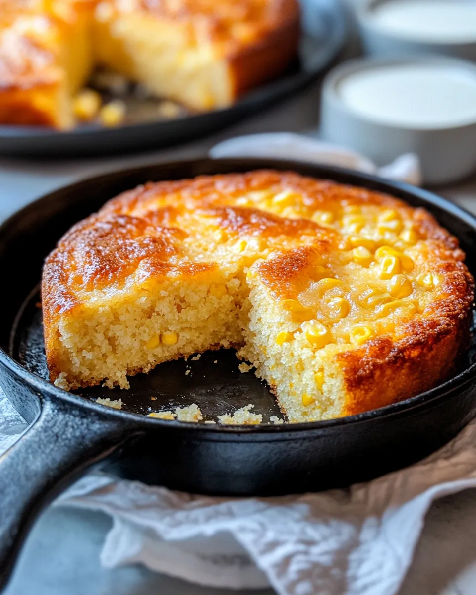 Easy Skillet Cornbread food shot
